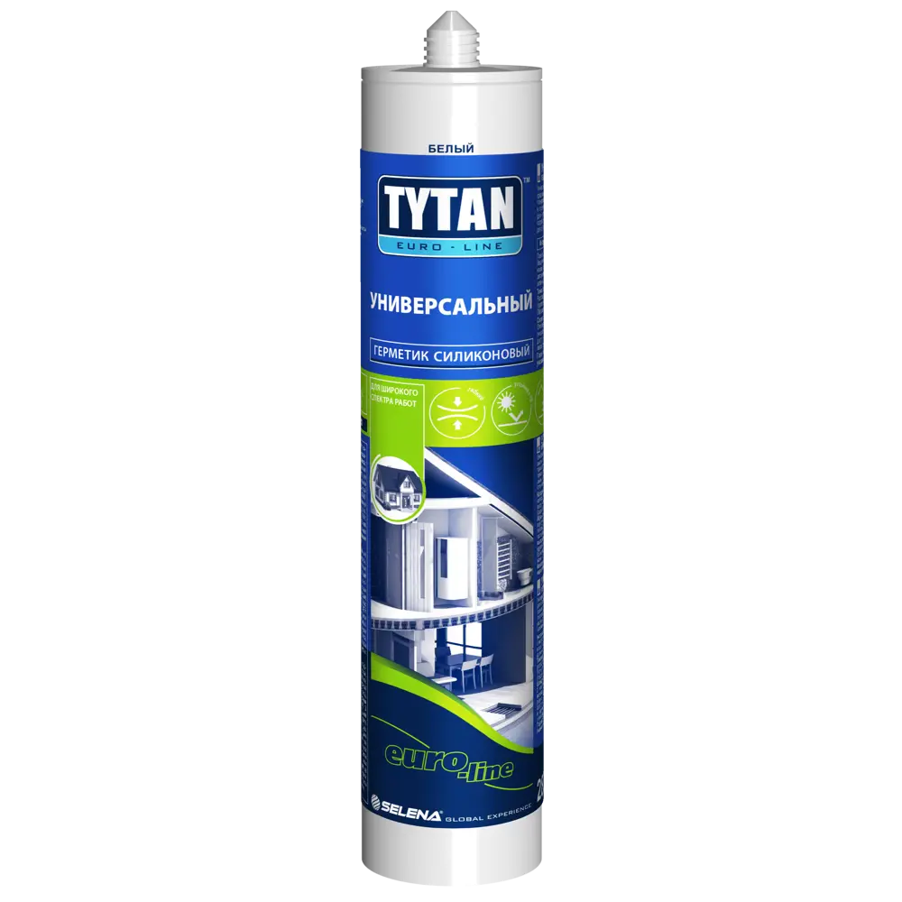 Герметик силиконовый Tytan Euro line универсальный уксусный белый 280 мл STLM-2186177