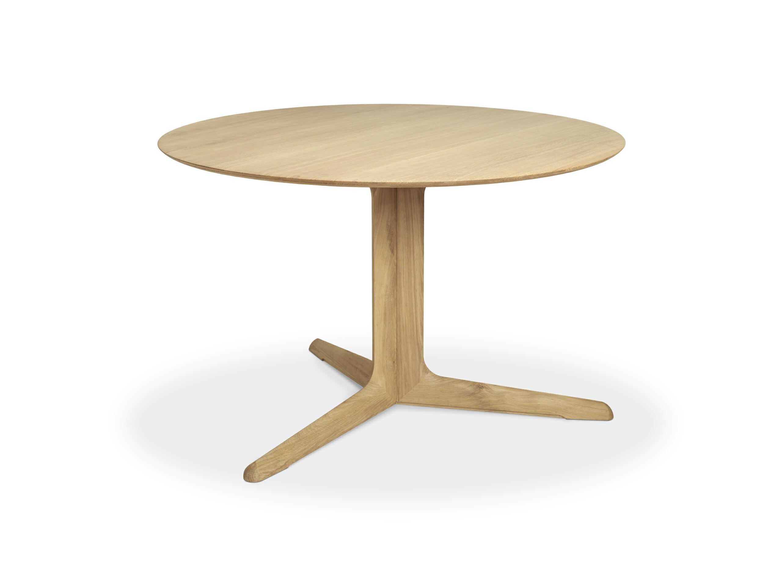 Круглый дубовый стол Ethnicraft короткая ARCH-00000888