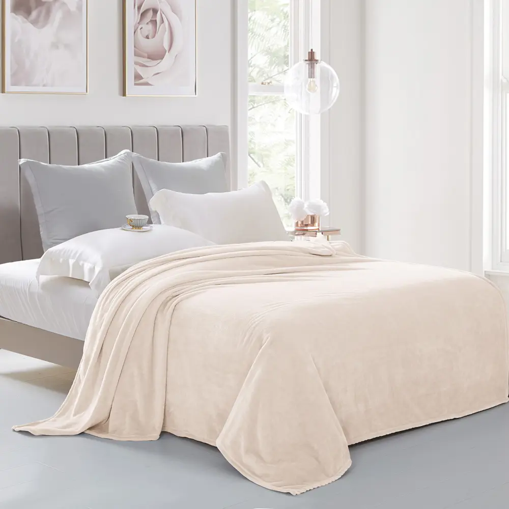 Плед Orel 140x200 см велсофт цвет бежевый СТОЛИЦА ТЕКСТИЛЯ STLM-2144273 - Вид №3