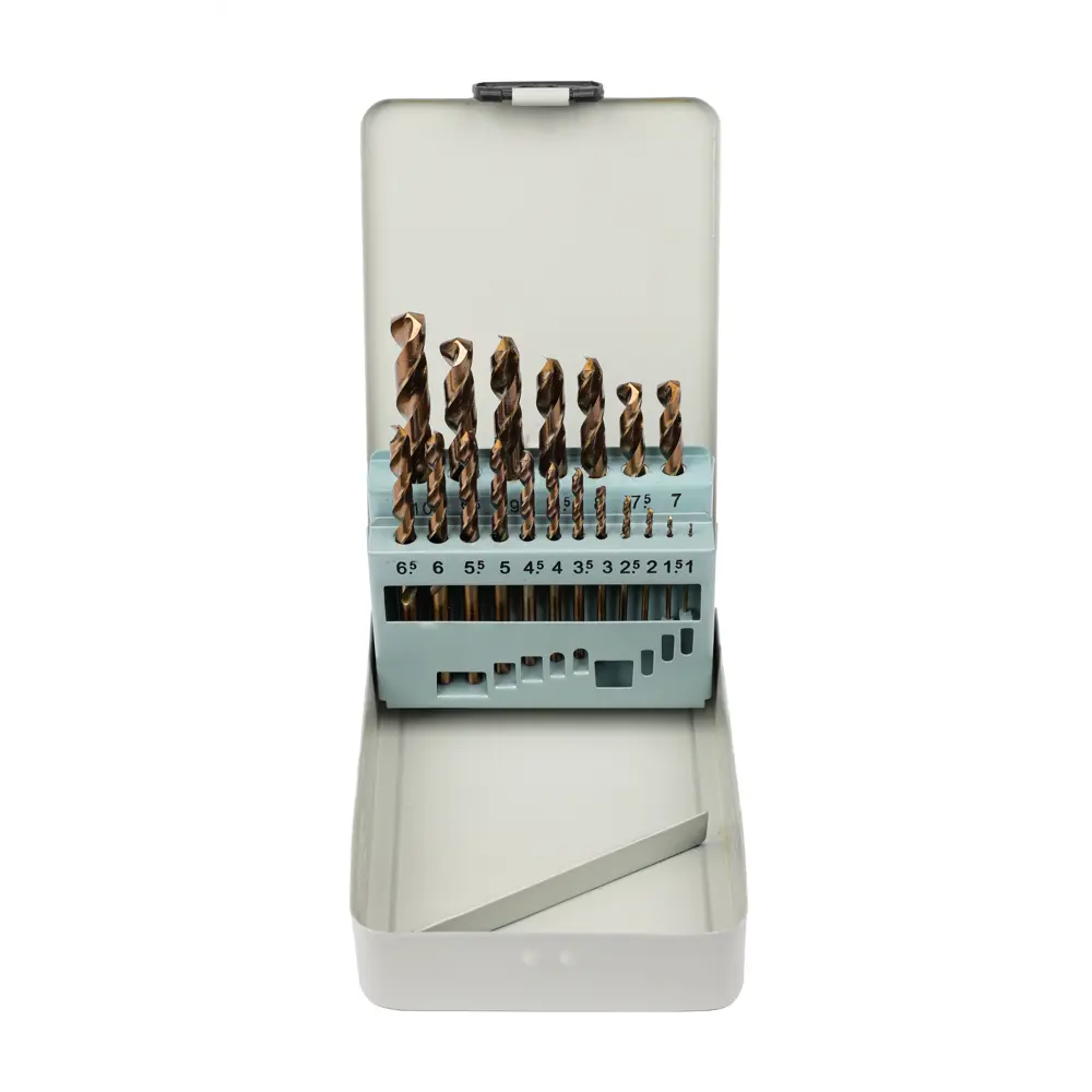 Набор сверл по металлу №80 Р6М5К5 (5% кобальт) Волжский инструмент 1-10 мм, 19 шт STLM-2186784 - Вид №2