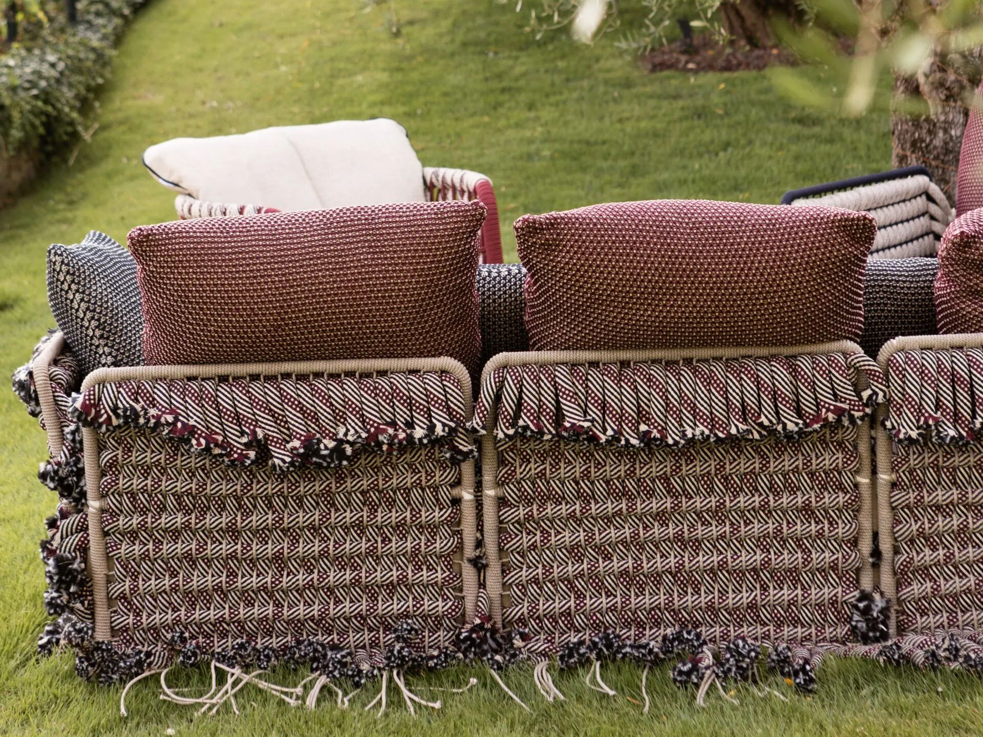 3-местный алюминиевый открытый диван с плетением Nodo Italia Antonio Marras + Nodo Italia ARCH-00151240 - Вид №9