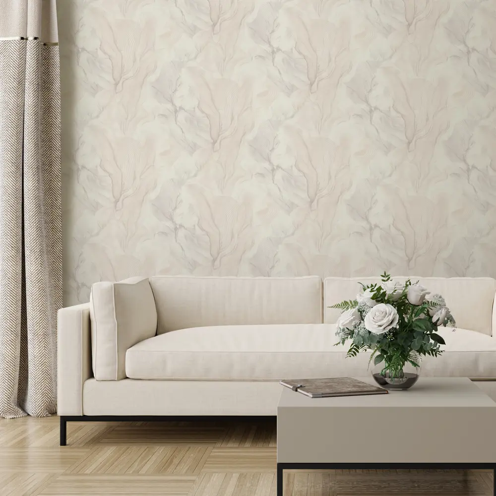 Ornamy Euphoria: флизелиновые обои бежевые с абстрактным узором 89395612 STLM-1566526 - Вид №2