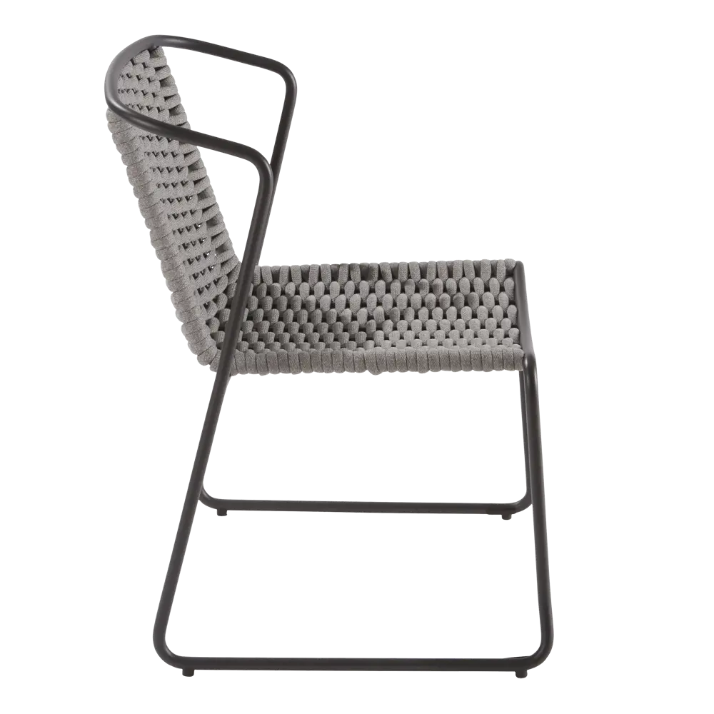 Стул Naterial Livia 63.5x80.5x58 см алюминий/текстиль цвет темно-серый STLM-2009281 - Вид №2