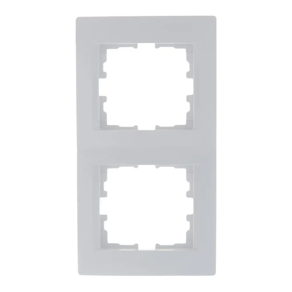 Рамка для розеток и выключателей Lezard Karina 2 поста вертикальная цвет белый STLM-2182678