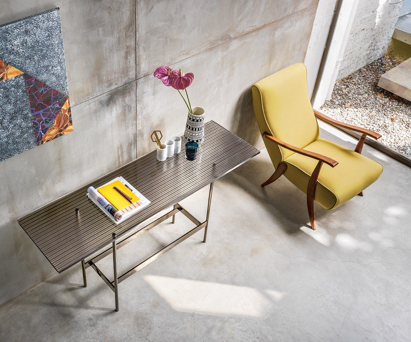 Консольный стол с столешницей из DV-стекла FIAM ITALIA Waves ARCH-00073655 - Вид №5