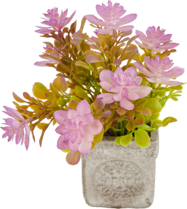 84832655 Искусственное растение декоративно-лиственное 12х12 см фиолетовый ПВХ STLM-0055801 Santreyd