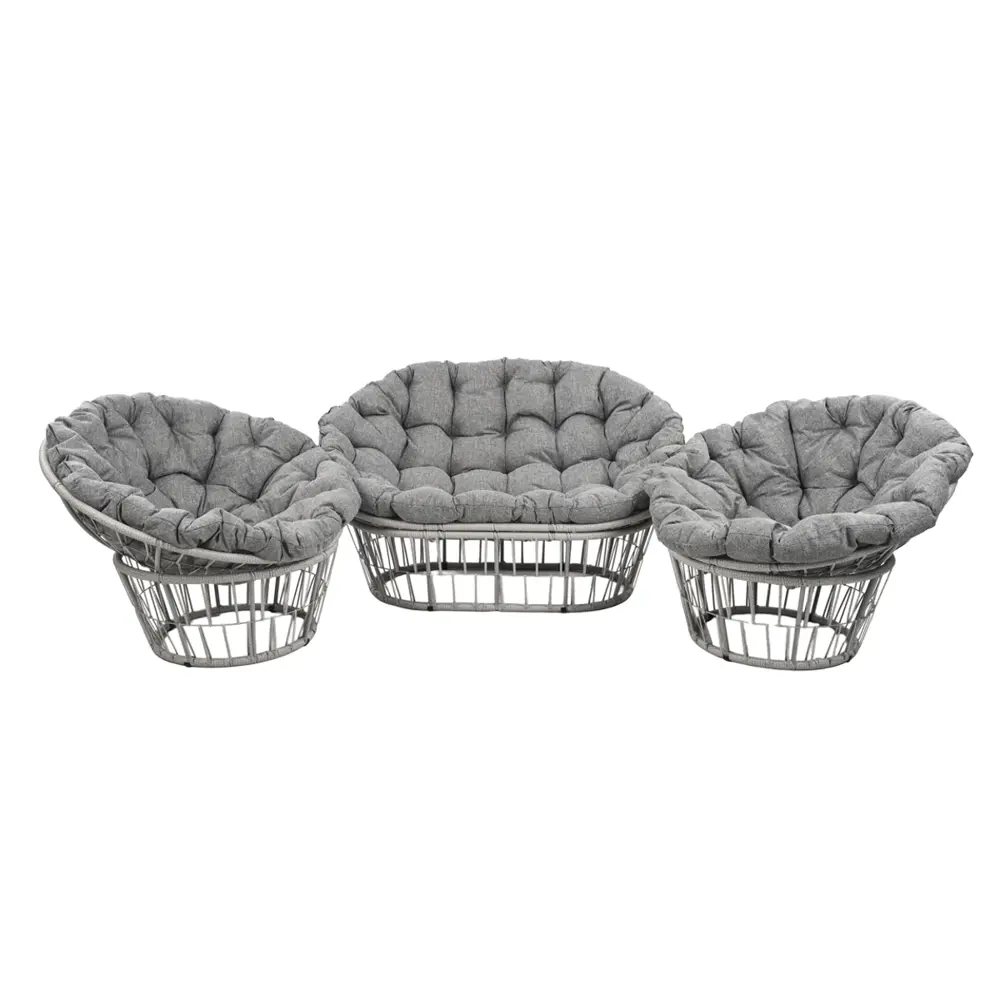 Диван садовый складной Мамасан Бали 163x111x85 см сталь серый Santreyd нет STLM-2054721 - Вид №4