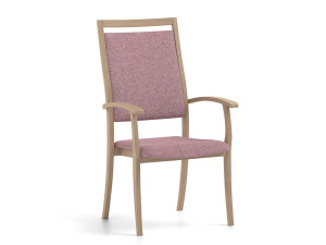 Штабелируемый тканевый стул с подлокотниками