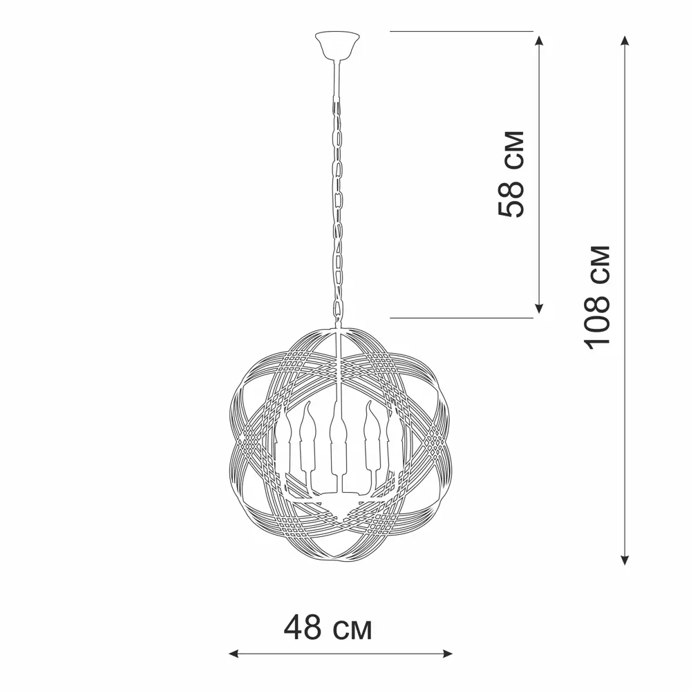 Люстра подвесная Vitaluce Мирра 5 ламп 15м² E27 цвет золото STLM-2144930 - Вид №8