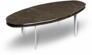 AKDO Овальный обеденный стол из темно-оливкового мрамора Ecco stone