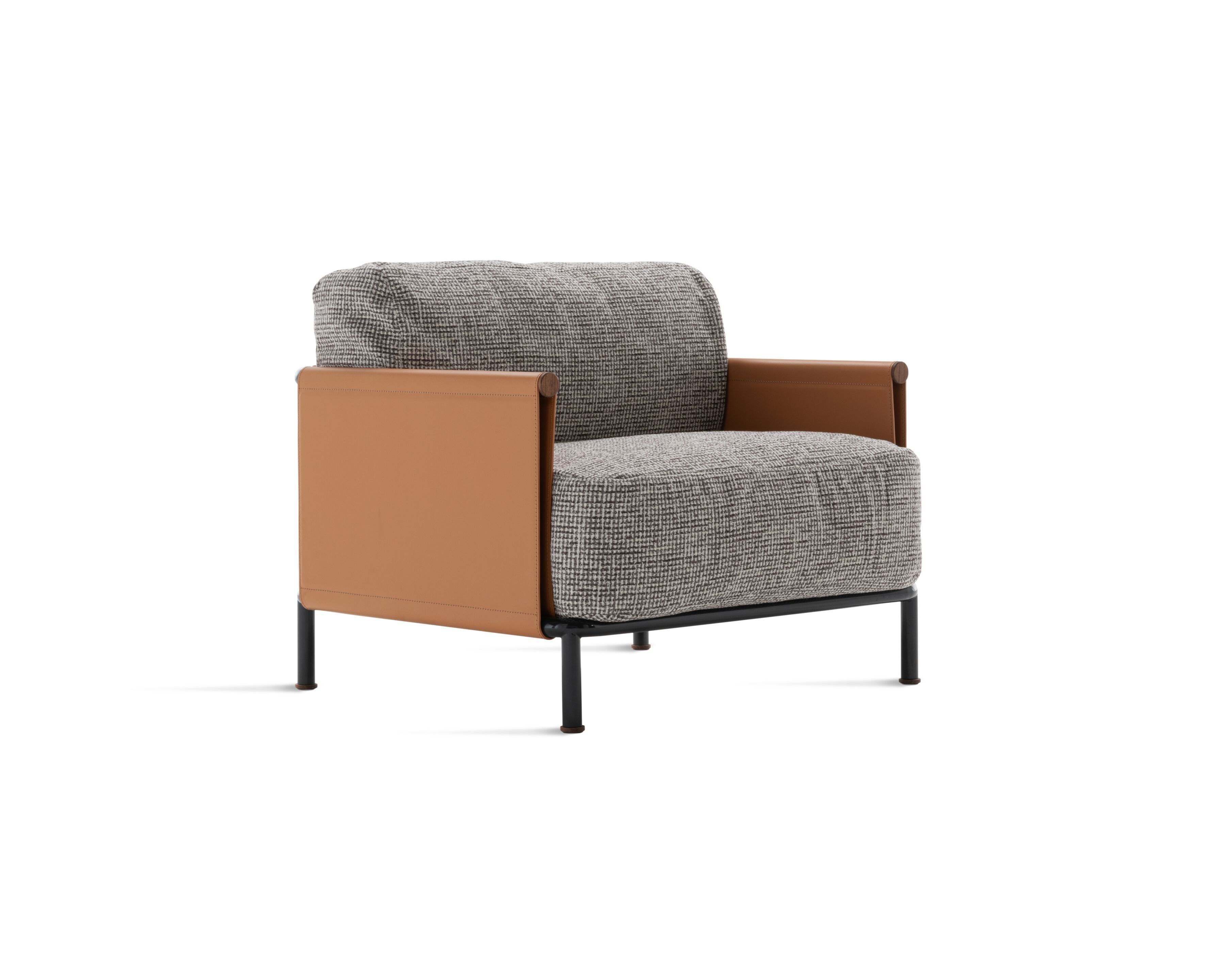 Кресло из ткани или кожи с кожаными подлокотниками Casamania & Horm SC2 ARCH-00065246