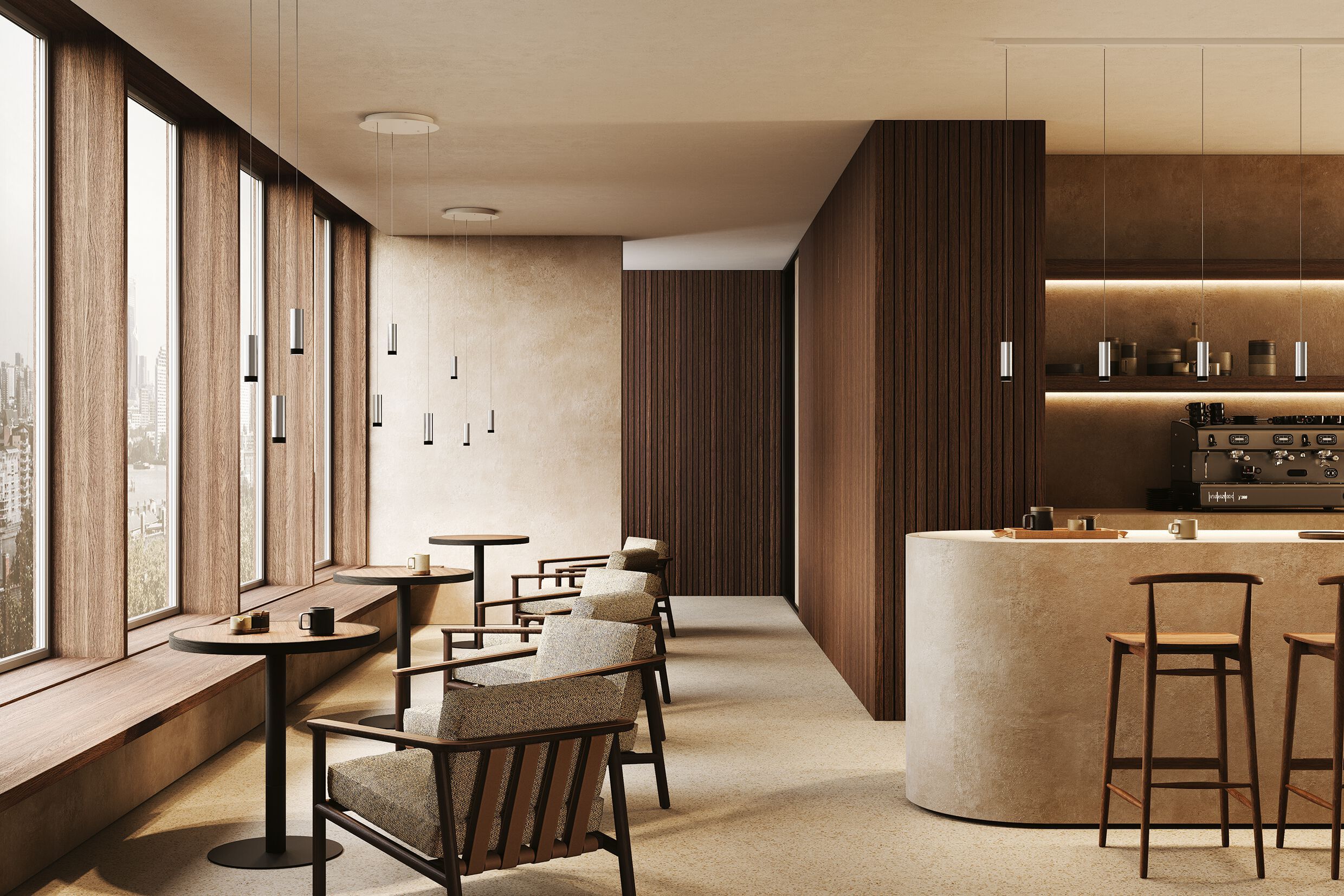 Анодированный алюминиевый светодиодный подвесной светильник Zafferano Tubotto ARCH-00145938 - Вид №2