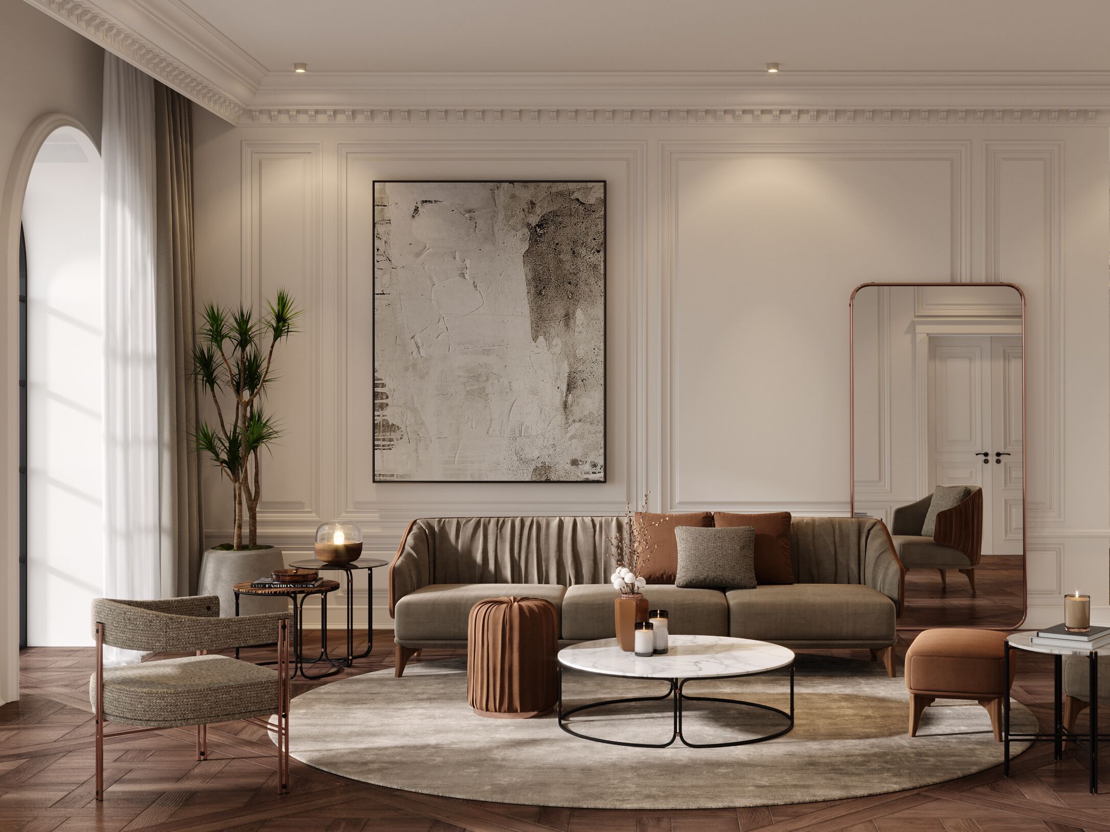 3-местный тканевый диван PRADDY Natur ARCH-00020690 - Вид №3