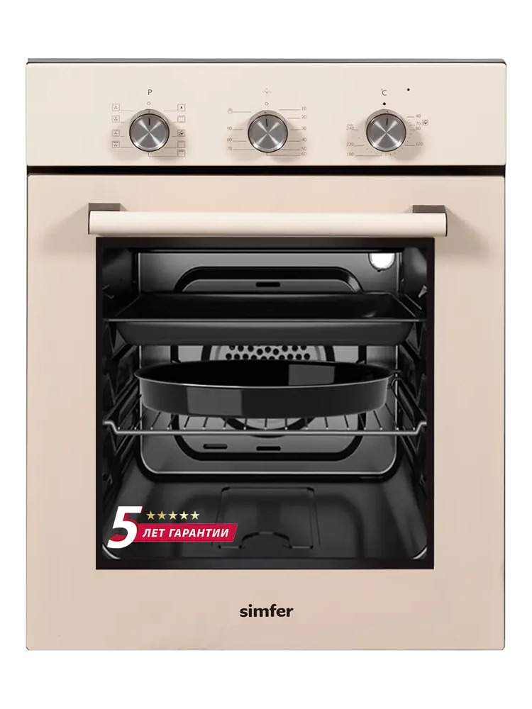 90624572 Электрический духовой шкаф Simfer B4er19070 45x59.5x56 см цвет бежевый STLM-0312872