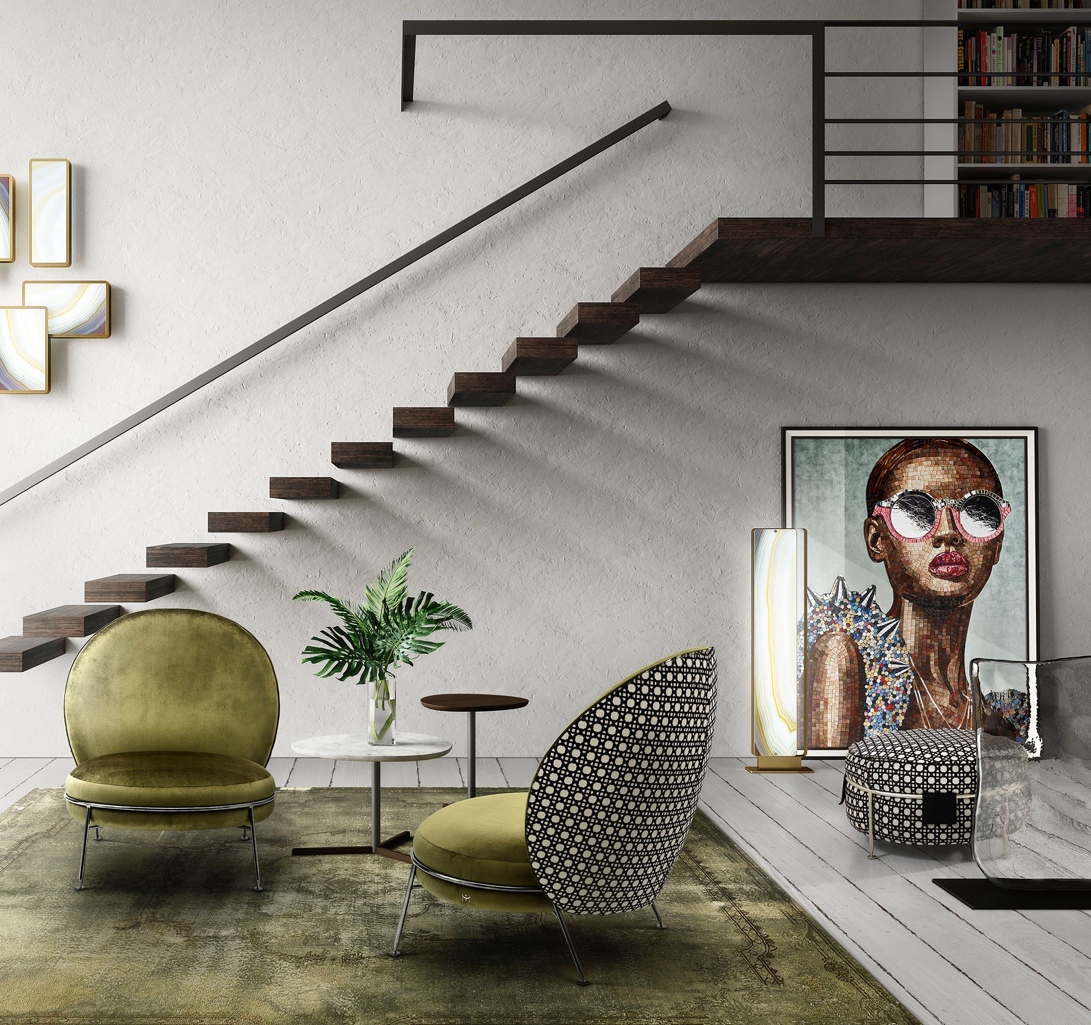 Круглый пуф из ткани Sicis Амаретто ARCH-00110686 - Вид №2