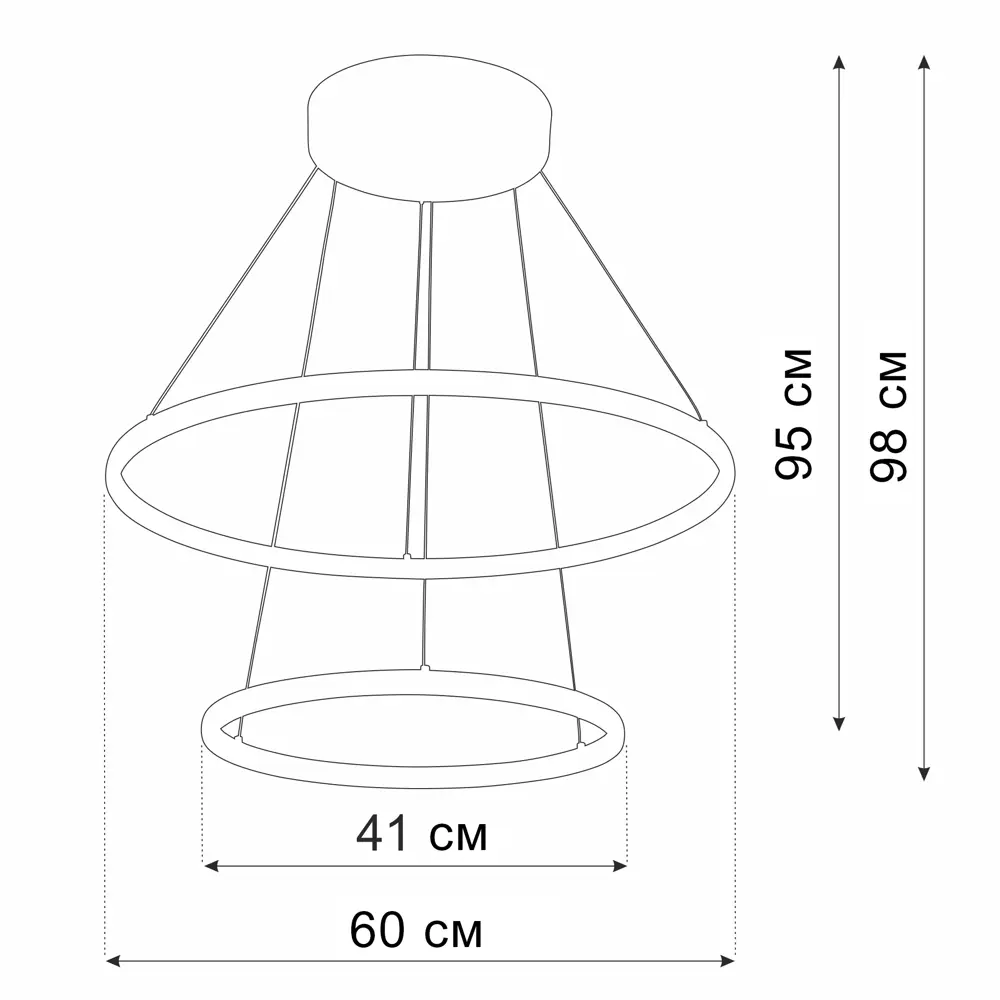 Люстра каскадная потолочная Vitaluce Вита smd 2 лампы 12м² LED цвет нейтральный черный матовый 82015405 STLM-2063657  - Вид №7