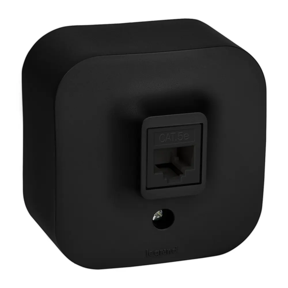 Розетка RJ45 накладная Legrand Quteo без заземления цвет черный STLM-2008744 - Вид №1