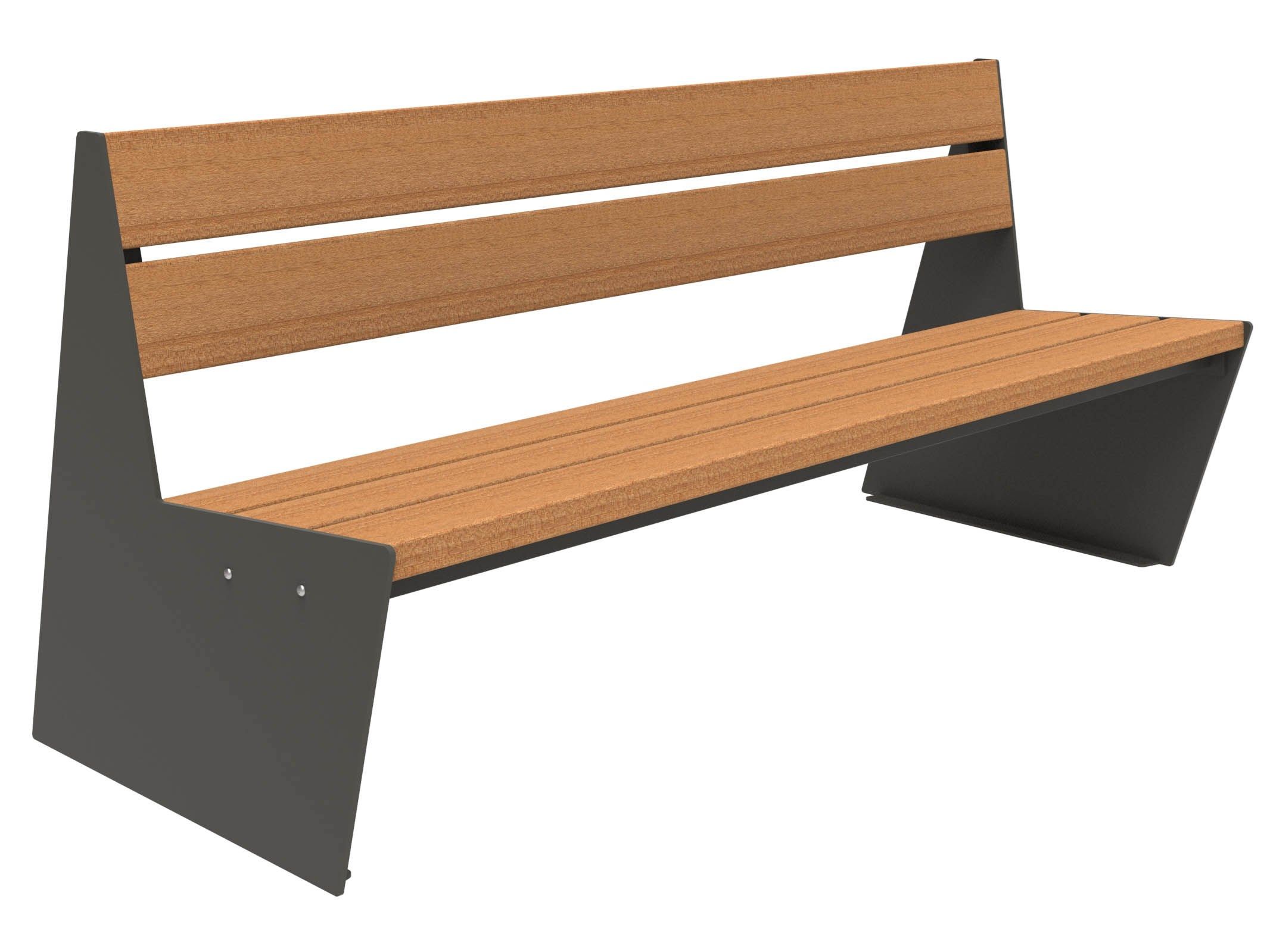 Скамья из окуме со спинкой Lazzari Sharp ARCH-00087617 - Вид №14