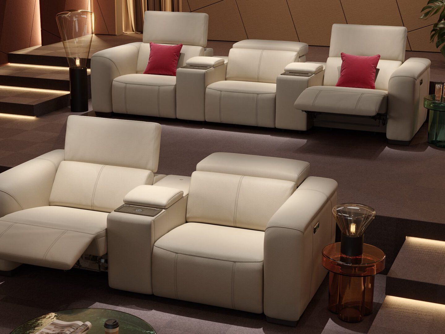 3-местный кожаный диван Sofanella Sorrento Kino ARCH-00095416 - Вид №3