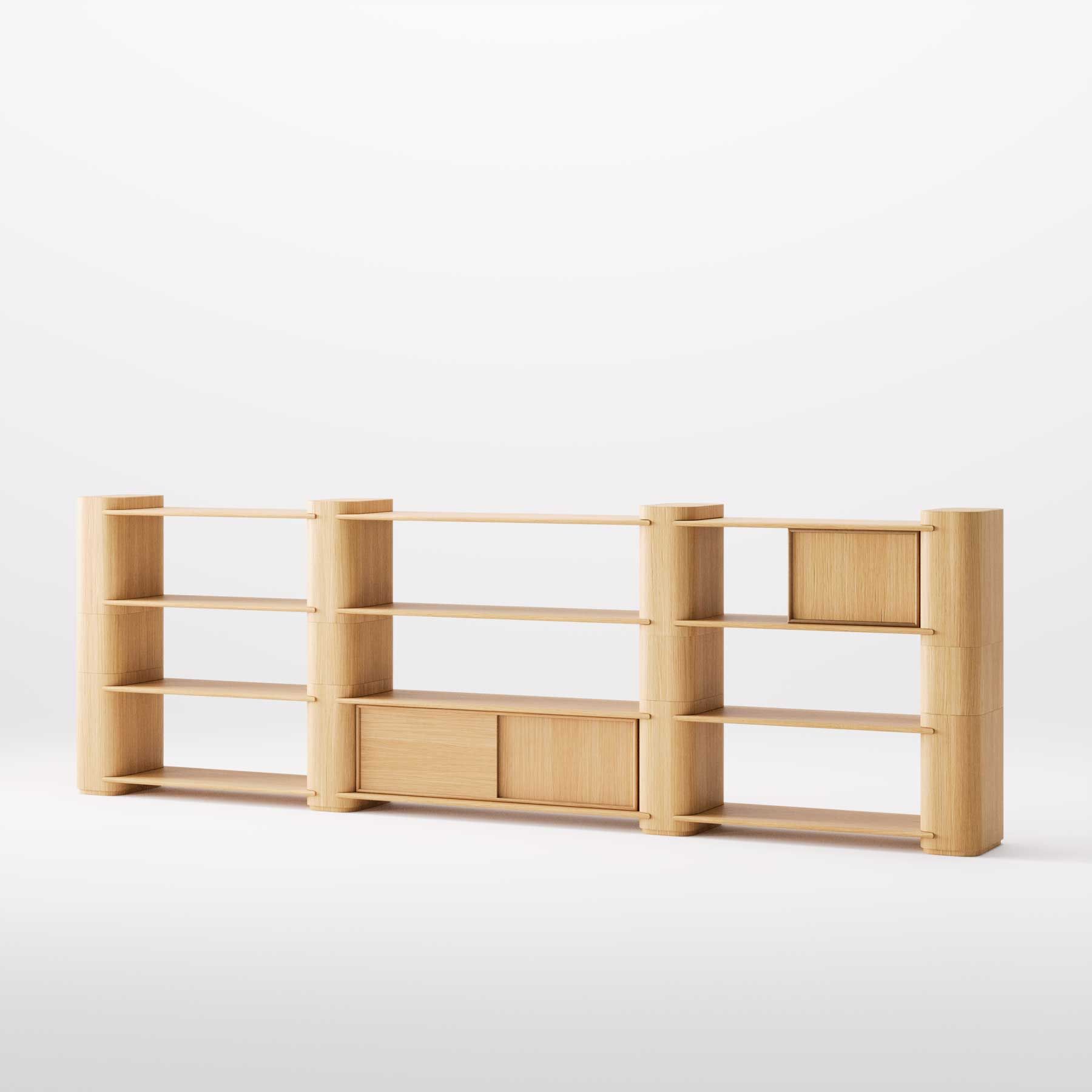 Деревянный самонесущий модульный книжный шкаф Wewood Path ARCH-00032308 - Вид №10