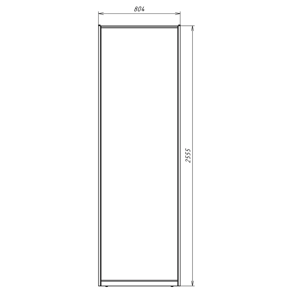 Дверь-купе KONSENSA 255.5x80.4 см МДФ цвет белый профиль матовое серебро STLM-2059433 - Вид №11