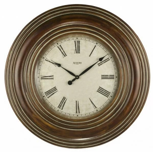 Часы настенные с минеральным стеклом 80 см коричневые Aviere AVIERE  00-3872844 Коричневый