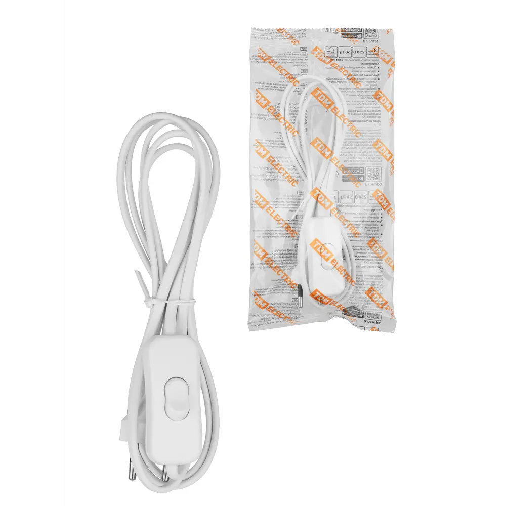 Кабель с переключателем TDM Electric 1.8 м белый Santreyd STLM-2131896 - Вид №2