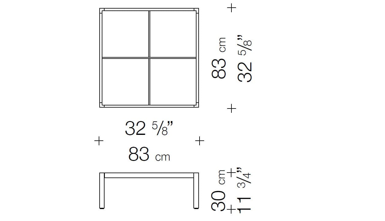 Квадратный низкий журнальный столик из дуба Garbarino элементарный ARCH-00103781 - Вид №2