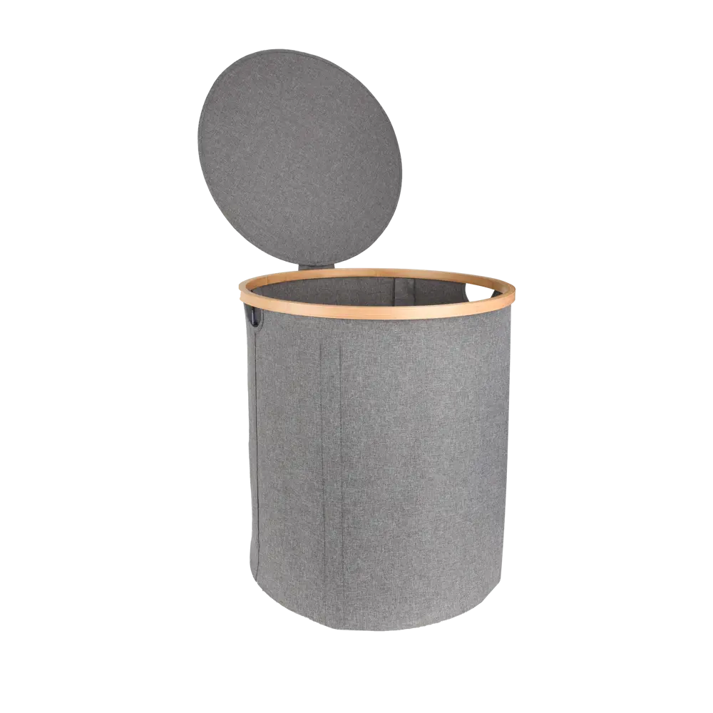 Корзина для белья Sensea Scandi круглая цвет серый Laundry STLM-2162817 - Вид №1