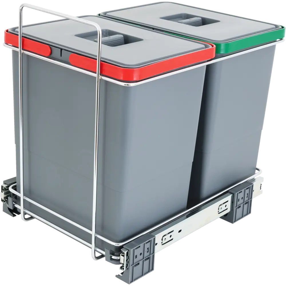 Santreyd Aff - Двухсекционный выдвижной контейнер для раздельного сбора мусора 2×18 л 83869498 STLM-0045340