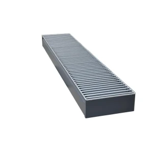 Внутрипольный конвектор КЗТО Бриз 2900x200x80 мм боковое подключение 1 теплообменник с решеткой