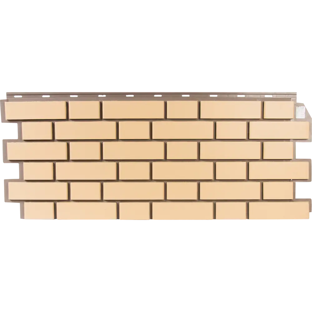 Фасадная панель FineBer «Кирпич облицовочный» желтого цвета для наружной отделки 18562511 STLM-0011416