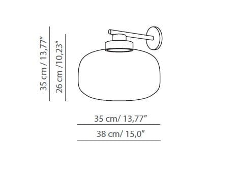 Настенный светильник из дутого стекла с фиксированной рукояткой Tooy Legier ARCH-00102840 - Вид №3
