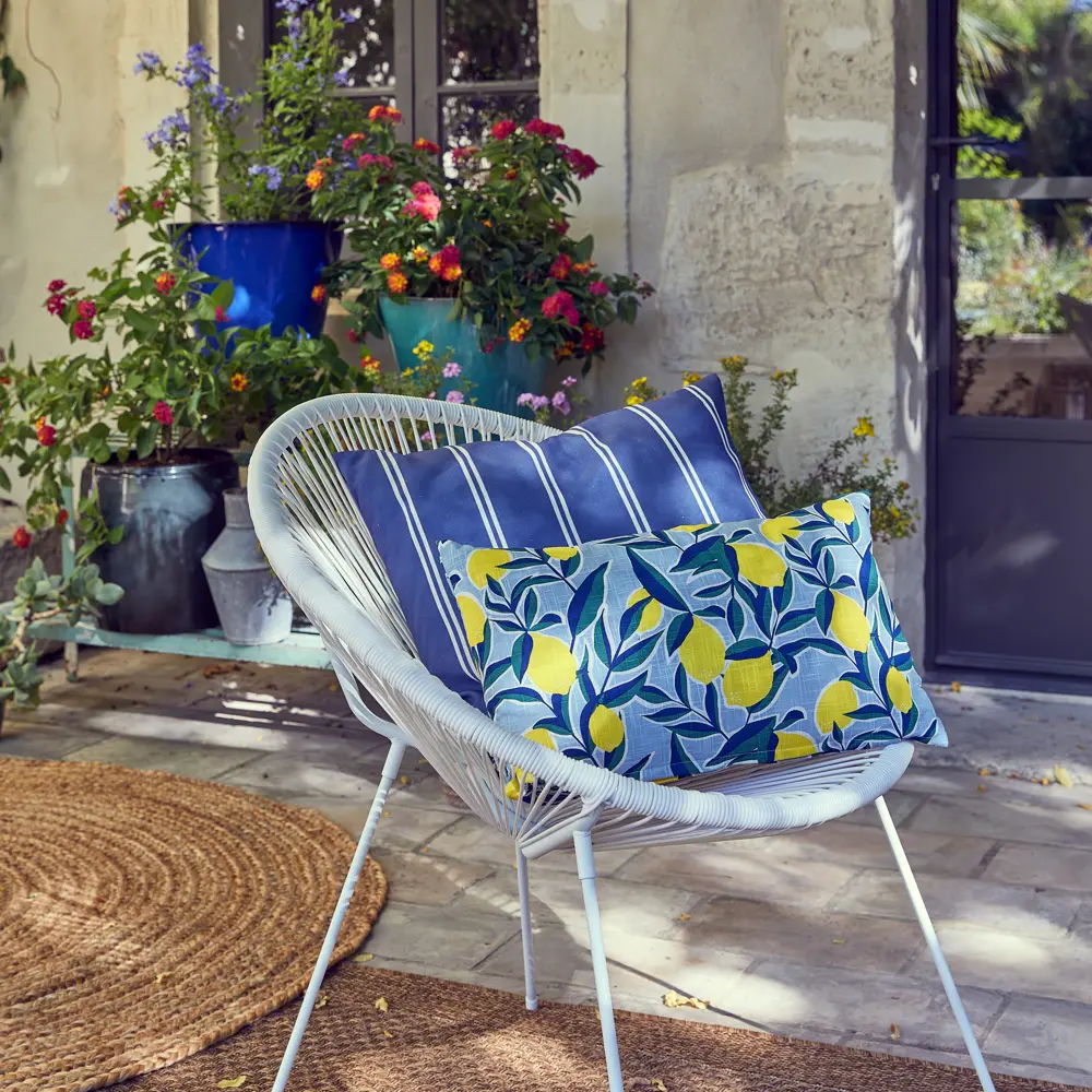 Стул садовый Акапулько 69x78.5x71.5 см сталь/искусственный ротанг белый Santreyd STLM-2078512 - Вид №12