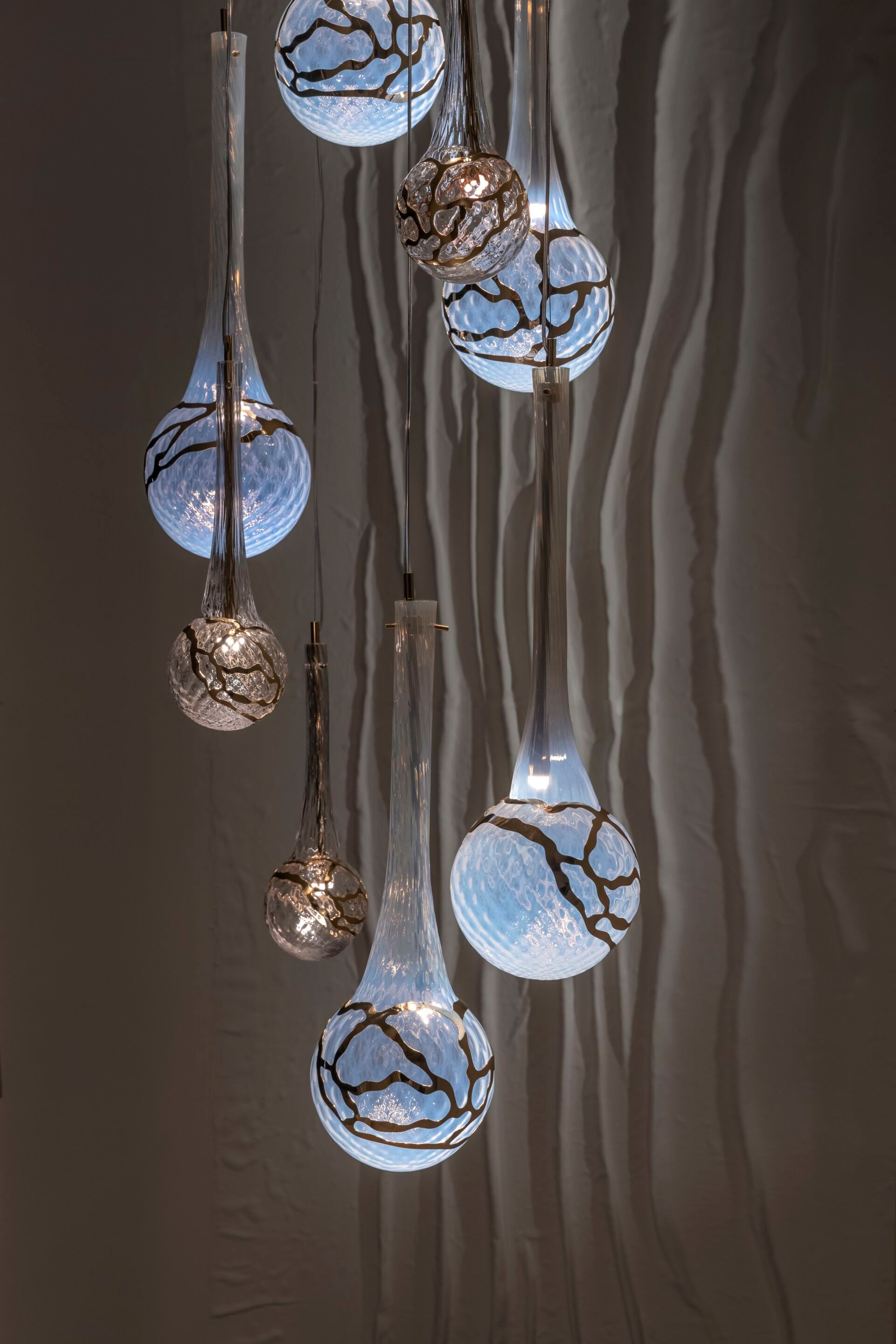 Люстра из дутого стекла Patrizia Volpato лунные капли ARCH-00039469 - Вид №3