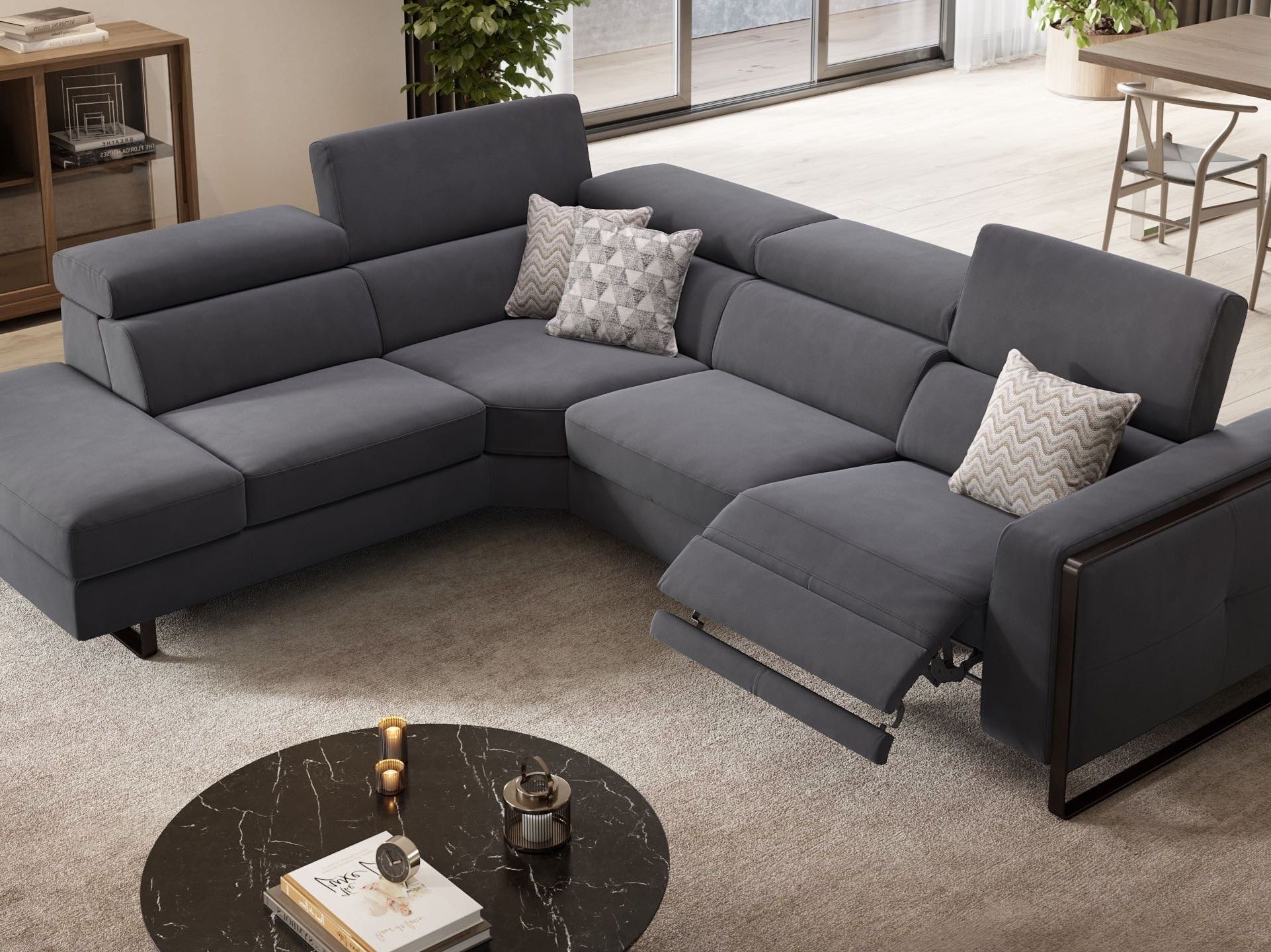 Угловой диван из ткани Sofanella Manzano ARCH-00064194 - Вид №4