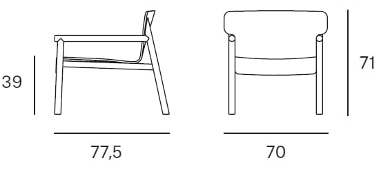 Тканевое кресло с подлокотниками Blasco&Vila хвост ARCH-00081595 - Вид №15