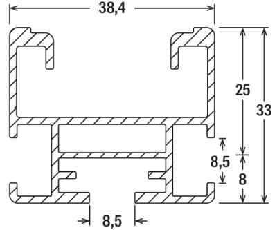 Экструдированный алюминиевый профиль фотоэлектрической системы FISCHER SOLARLIGHT ARCH-00051731 - Вид №1