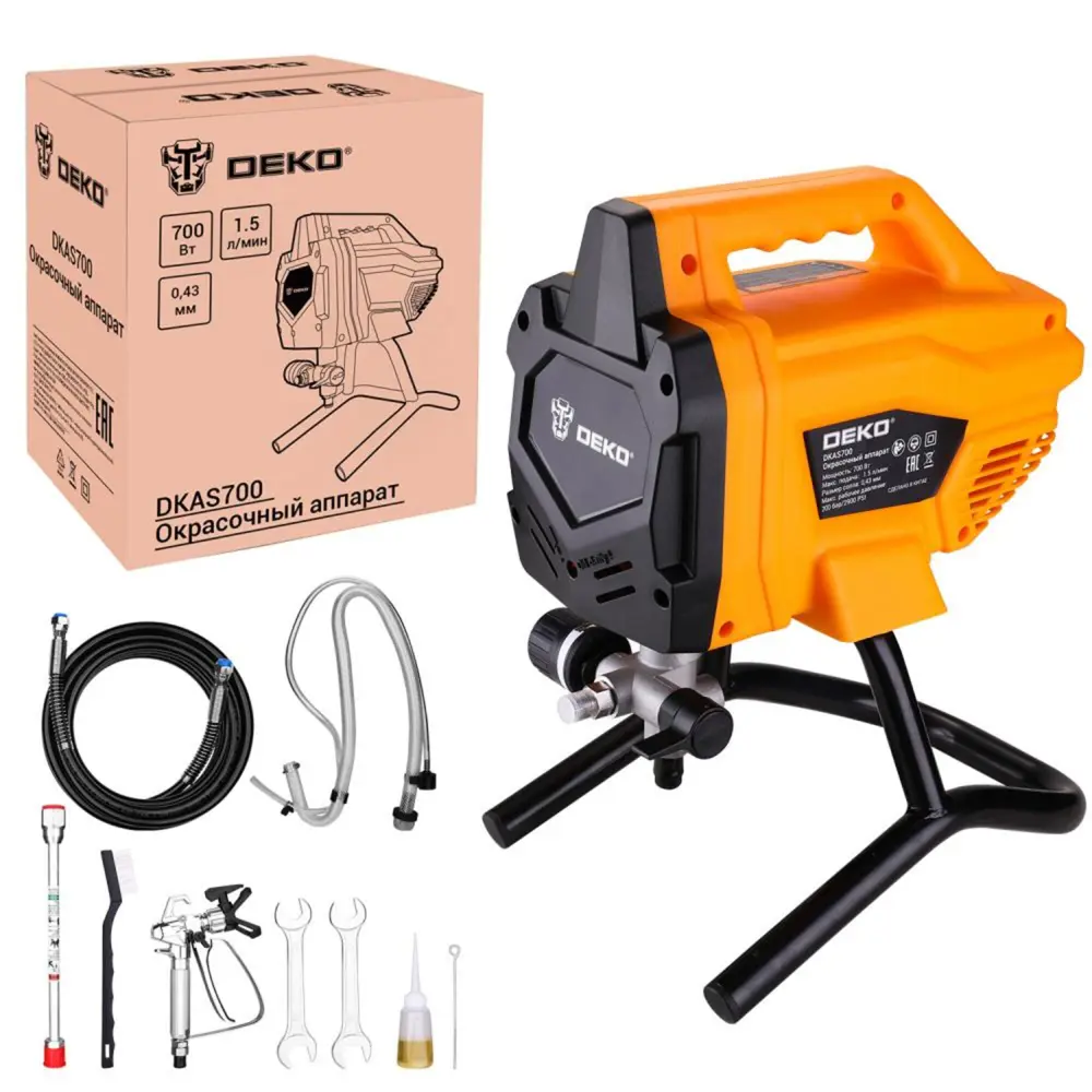 Аппарат окрасочный сетевой поршневой Deko DKAS700, 700 Вт, 1.5 л/мин STLM-2141526 - Вид №1