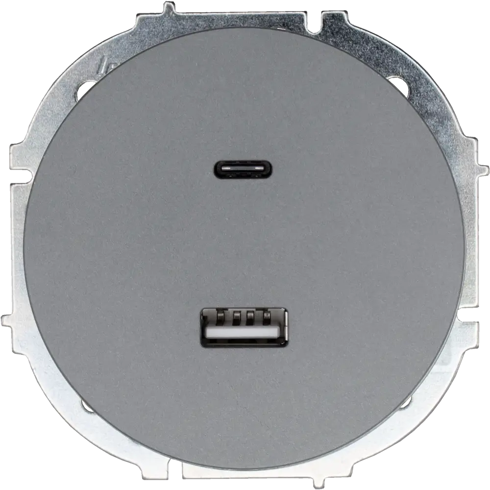 Розетка TC+USB встраиваемая Osen цвет серый LEZARD STLM-2024912 - Вид №1