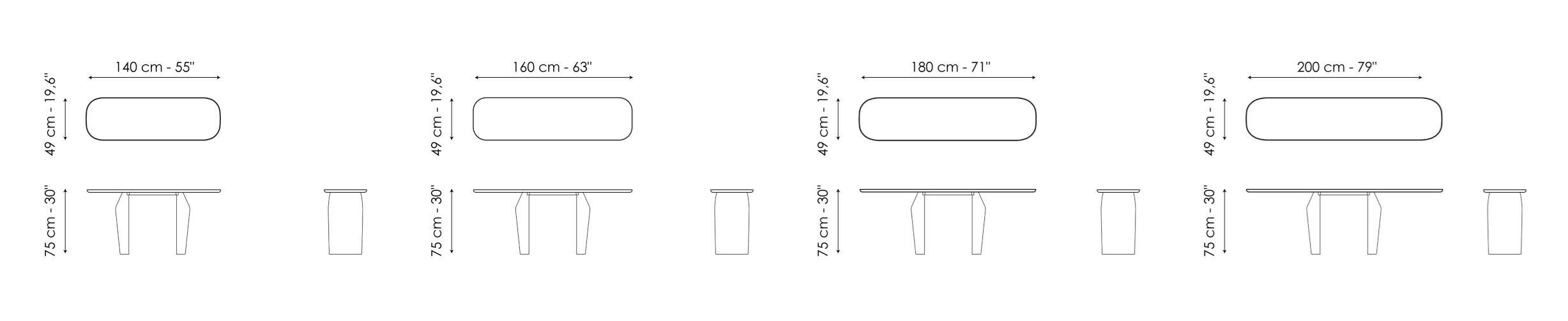 Прямоугольная консоль BONALDO Flame ARCH-00052297 - Вид №3