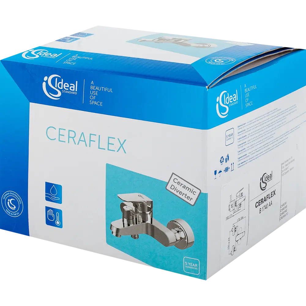 Смеситель для ванны Ideal Standard Ceraflex B1740AA, однорычажный, цвет хром STLM-2001467 - Вид №3