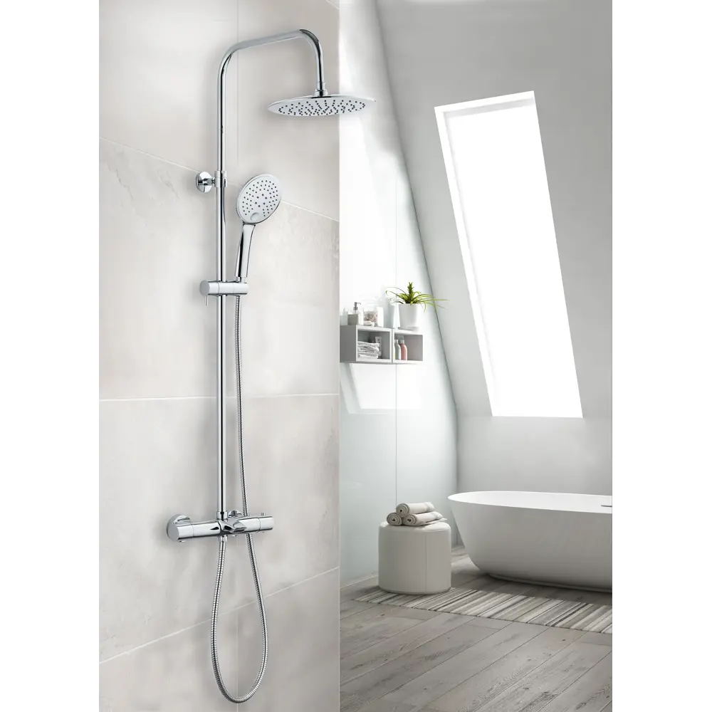 Душевая стойка Esko ST2040LM 1 режим с термостатом цвет серый/серебристый 83680053 STLM-2156755 