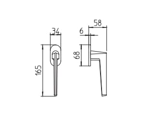 Латунная оконная ручка DK Mandelli1953 Овен ARCH-00117977 - Вид №2