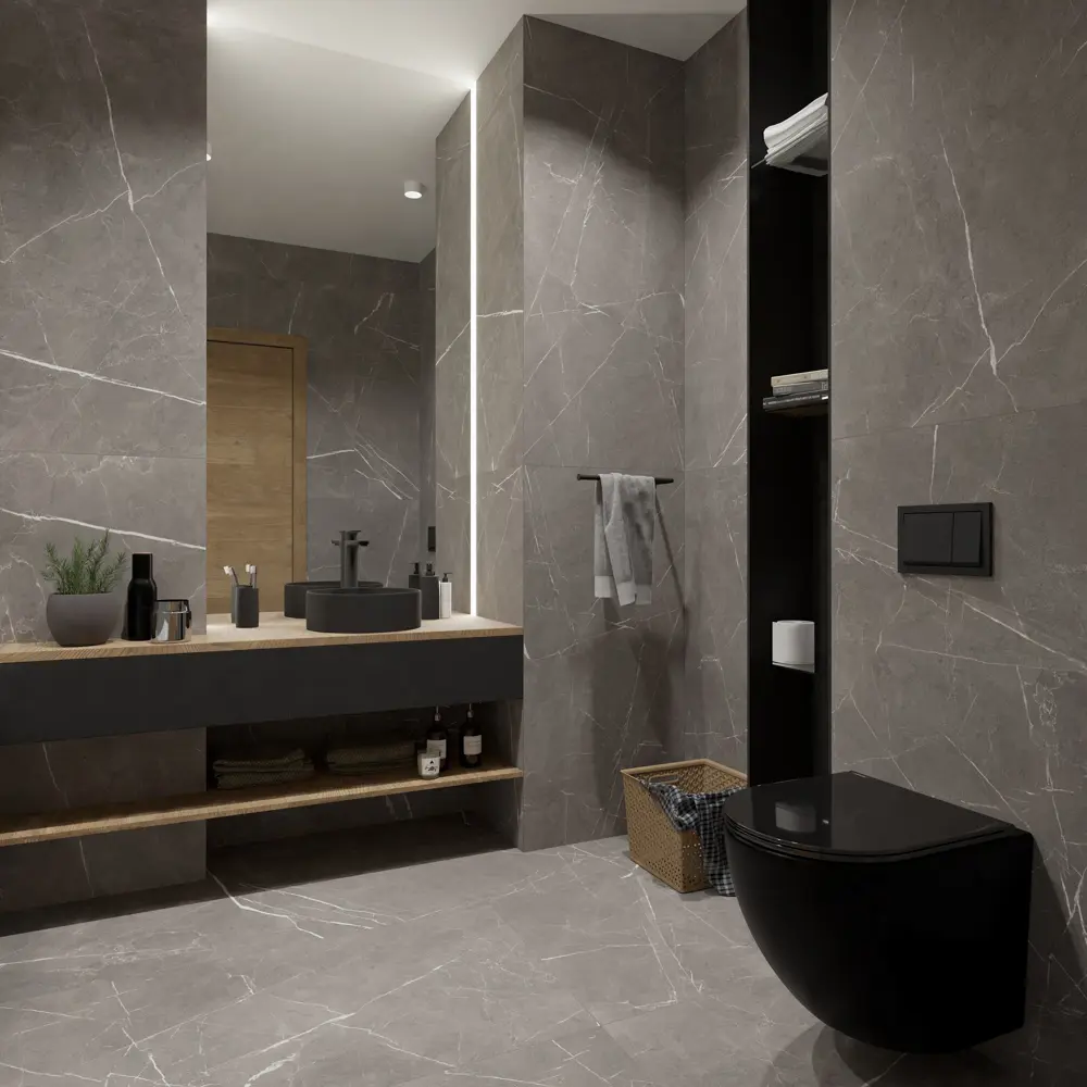 Глазурованный керамогранит Global Tile Encanto_GT 60x120 см 1.44 м² лаппатированный цвет серый 89456547 STLM-2165434