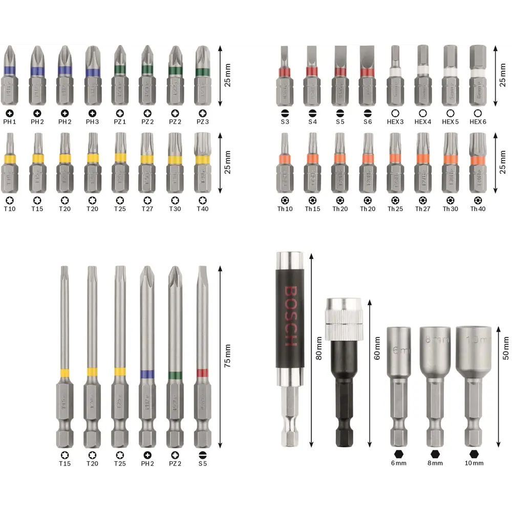 Набор бит и головок Bosch 2607017164, 43 шт BOSCH PROFESSIONAL STLM-2056650 - Вид №6