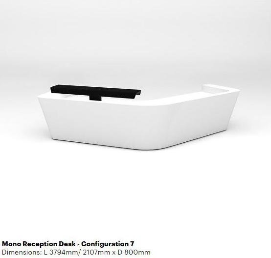 Isomi Стойка администратора для модульного офиса из твердой поверхности Mono sun-id-1428660 - Вид №8