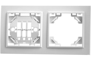 16177051 Двухместная горизонтальная рамка серия Эрна, белая PFR00-9002-01 39055 STEKKER