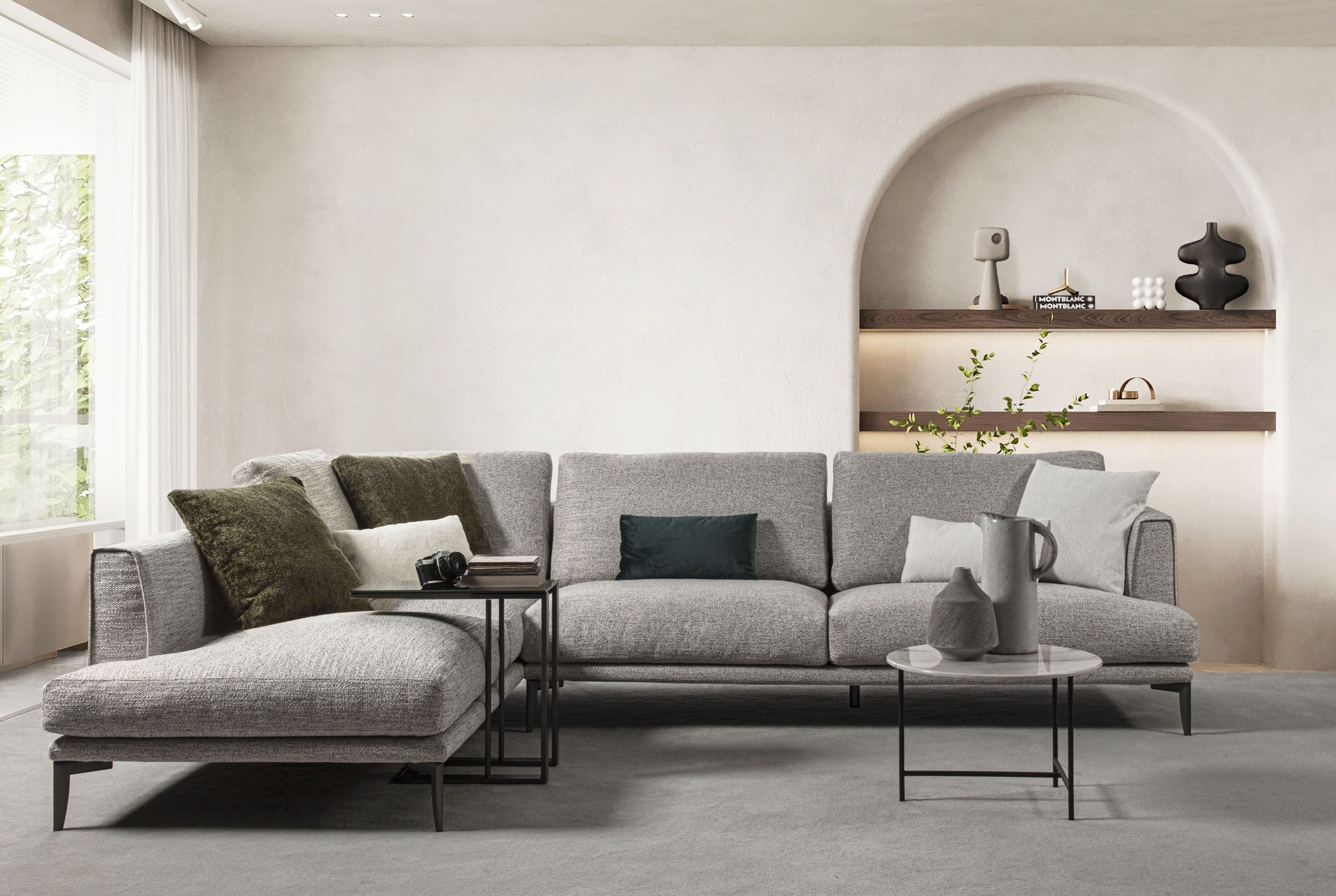 Съемный угловой диван из ткани GRUPPO FOX день Фокса ARCH-00054280 - Вид №2