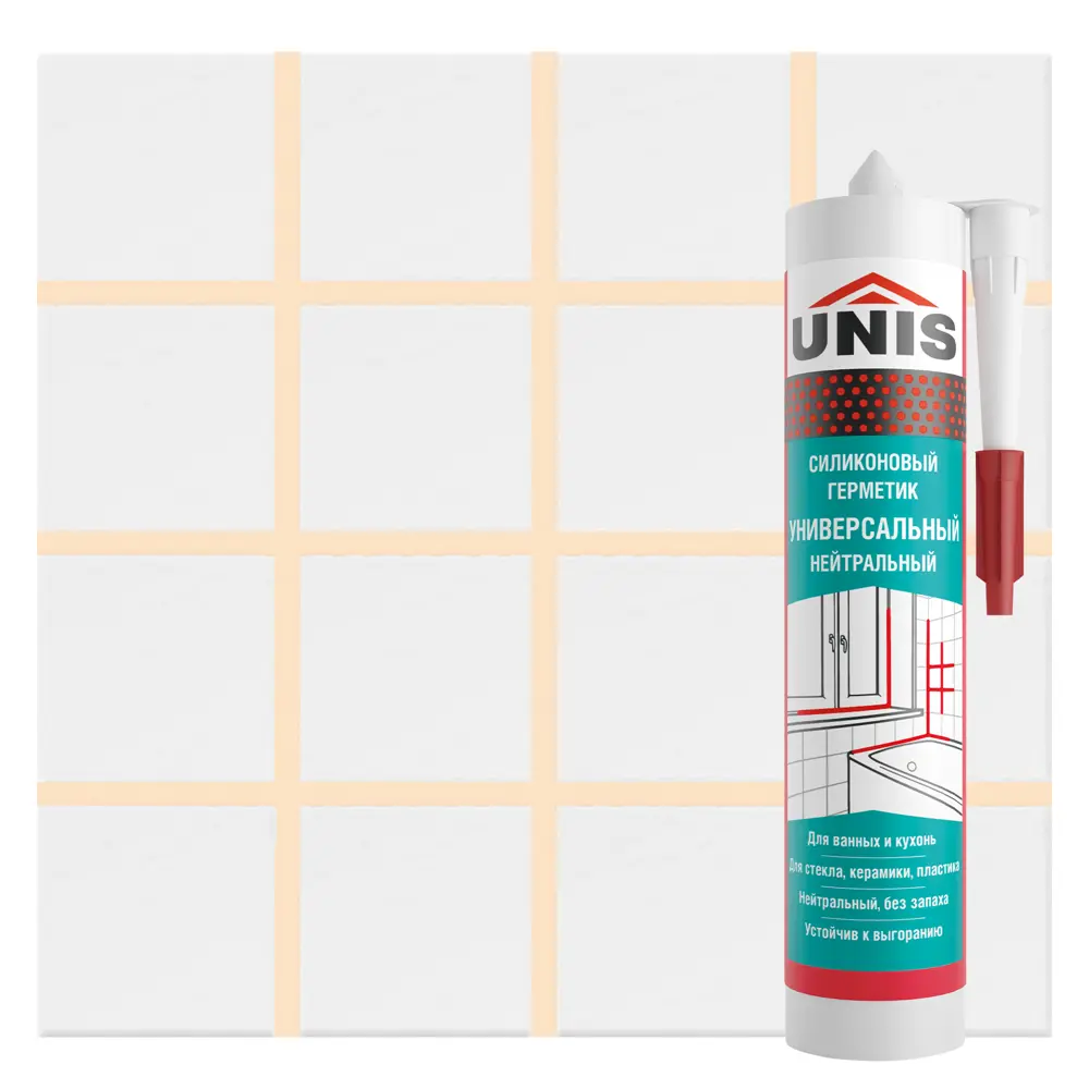 Герметик силиконовый Unis UN-80 бежевый 300 мл Santreyd STLM-2166492